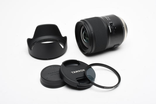 Tamron SP 35mm f1.4 Di USD lens for Nikon F, USA Version, Hood +UV