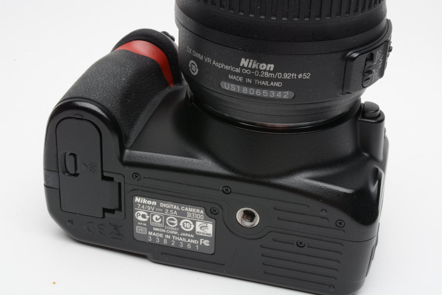 Nikon D3100 DSLR w/Nikkor AFS 18-55mm f3.5-5.6G VR, 2 batts+charger, 5609 Acts