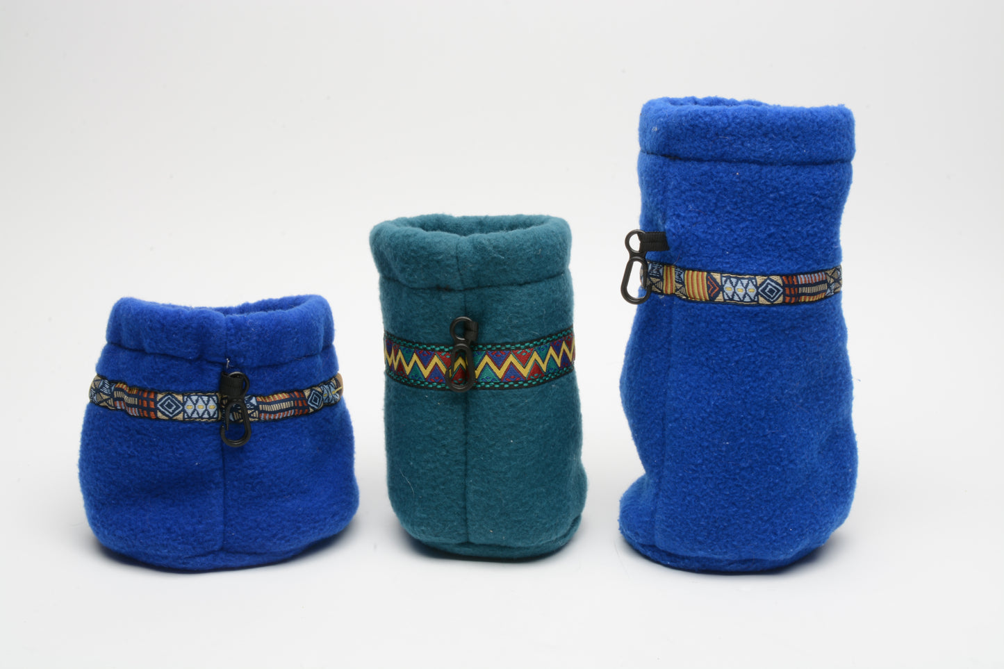 Set of 3 Sunkosi soft lens pouches (8", 6", and 4.5'), String tie, Clean