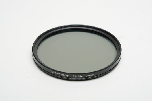 Luminesque 77mm CPL Circular polarizing filter in pouch, Very clean