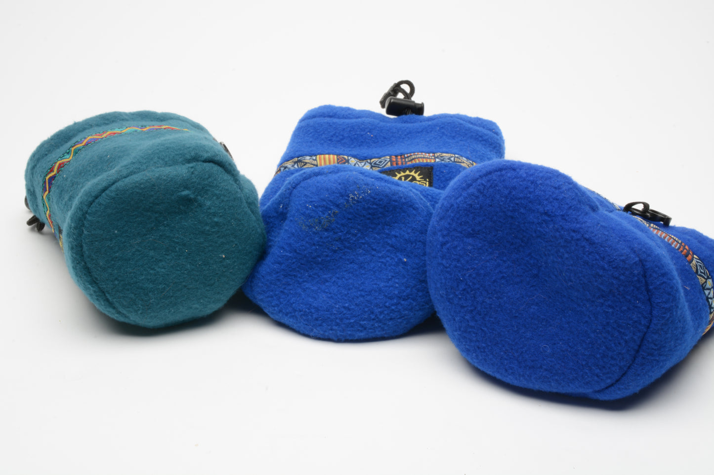 Set of 3 Sunkosi soft lens pouches (8", 6", and 4.5'), String tie, Clean