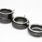 Vivitar Extension Tube Set AT-3 36mm, 20mm, 12mm for NIKON F (Non AI) +case