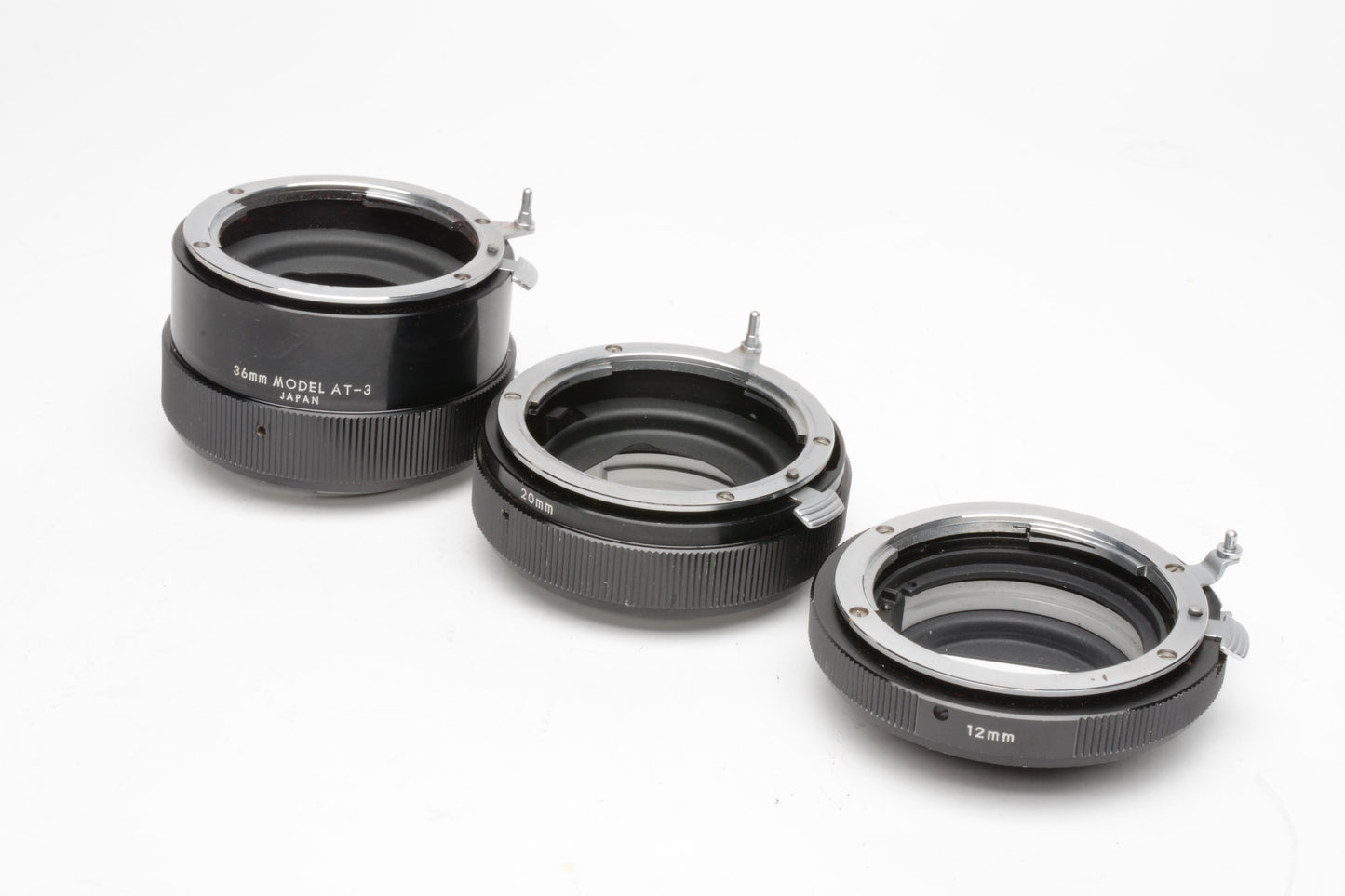 Vivitar Extension Tube Set AT-3 36mm, 20mm, 12mm for NIKON F (Non AI) +case