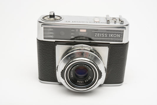 Zeiss-Ikon Contessamat SE Prontor-Matic 500 with leather case, Tested, works!