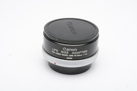 Canon Life Size Adapter Extension Tube for 50mm f3.5 w/Caps, very clean