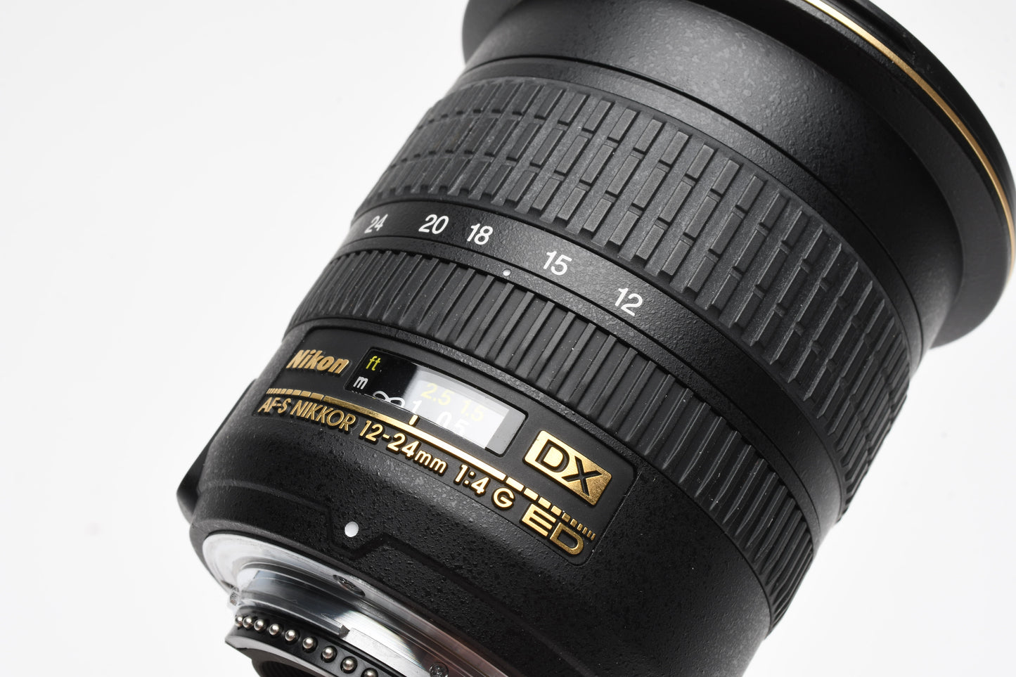 Nikon AF-S Nikkor 12-24mm f4G ED DX w/Caps, Hood, Mint-