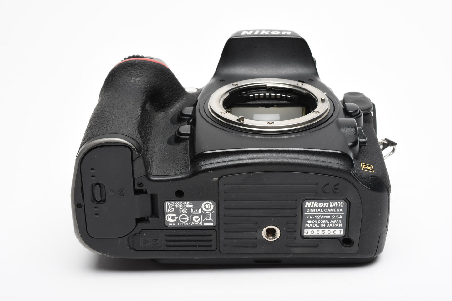 Nikon D800 DSLR body, batt+charger, 55K Acts, Tested, USA Version, Good!
