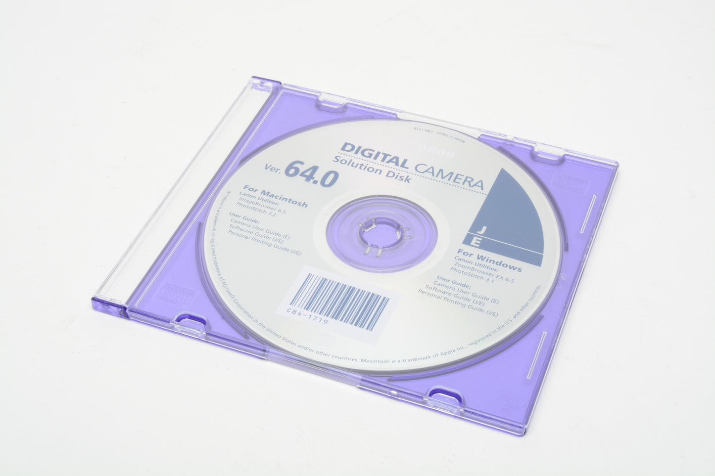 Canon Digital Camera Solution Disk ver. 64