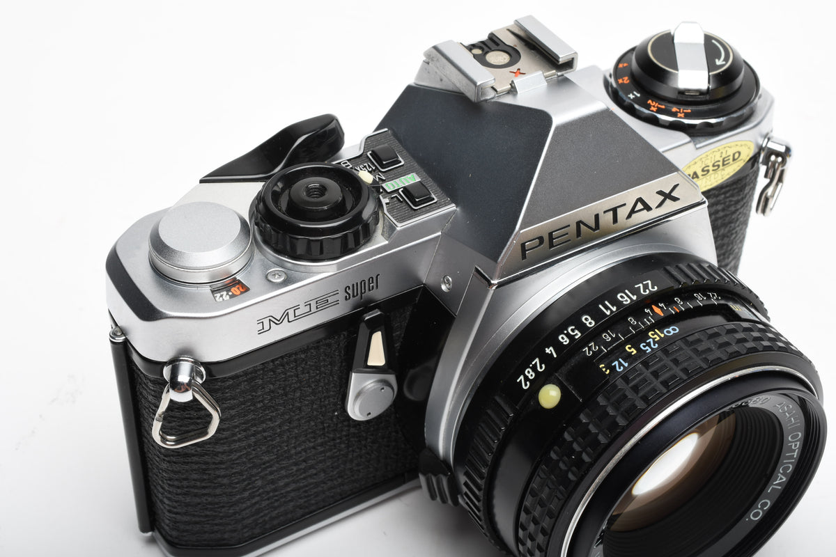 Pentax ME Super 35mm SLR w/50mm f2, Strap, New seals, Tested, Clean!