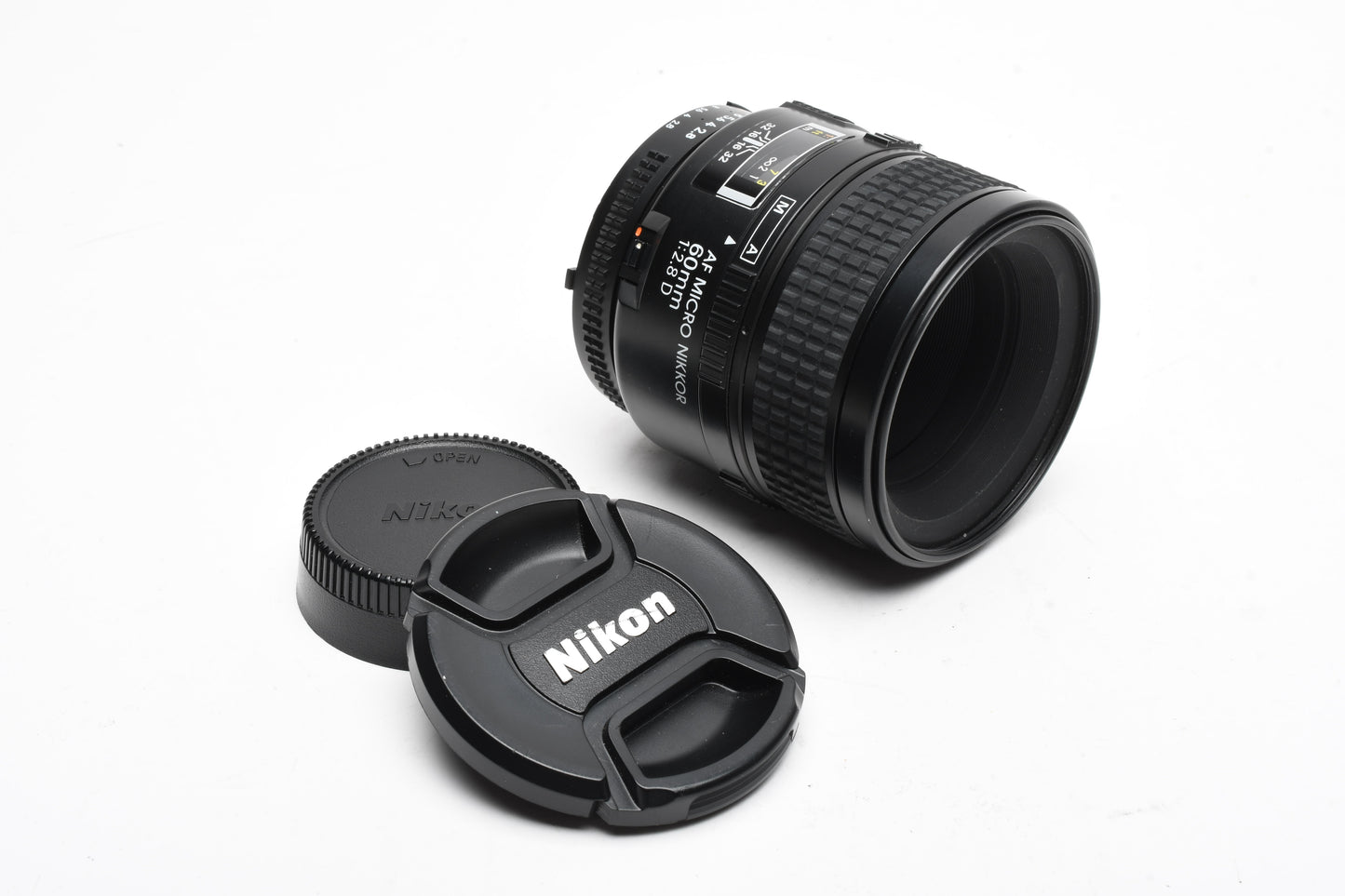 Nikon AF 60mm f2.8D Micro Nikkor lens, caps, Very sharp! Clean