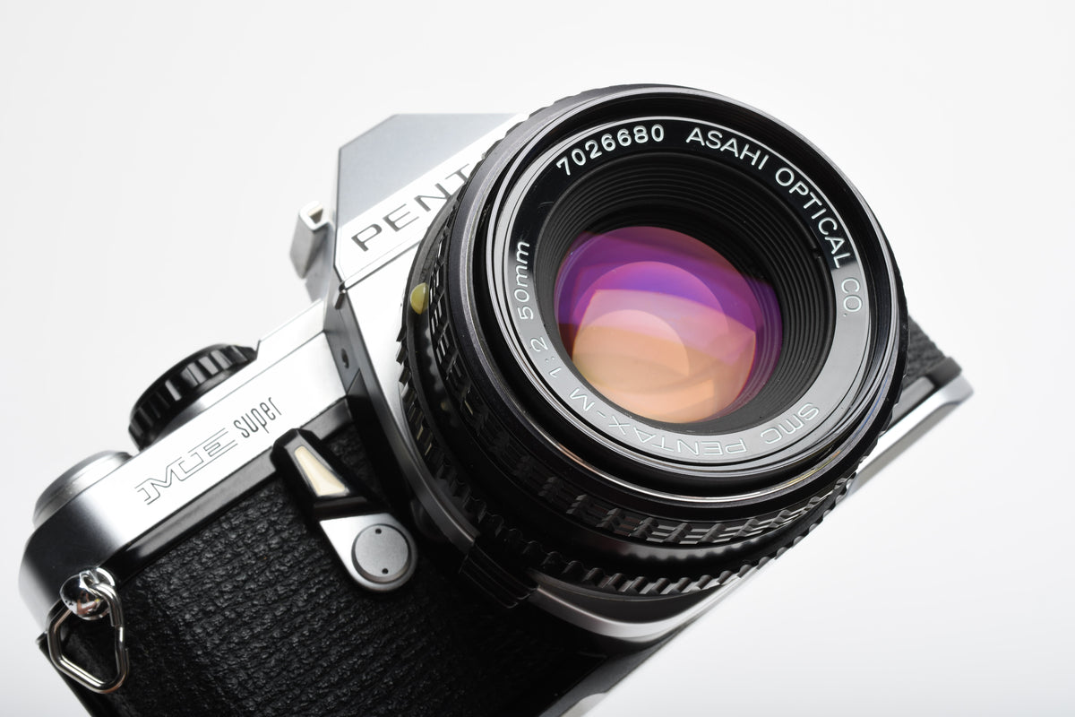 Pentax ME Super 35mm SLR w/50mm f2, Strap, New seals, Tested, Clean!
