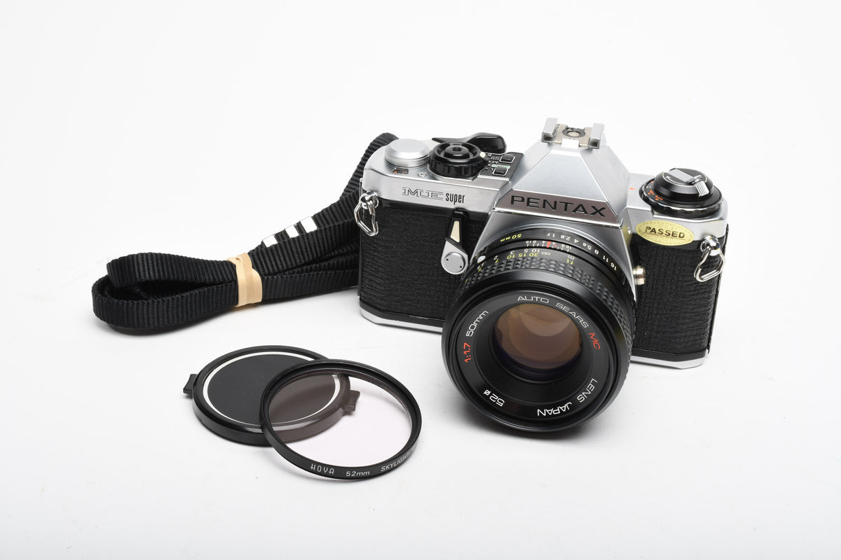 Pentax ME Super 35mm SLR w/50mm f1.7, Strap, New seals, Tested, Nice!
