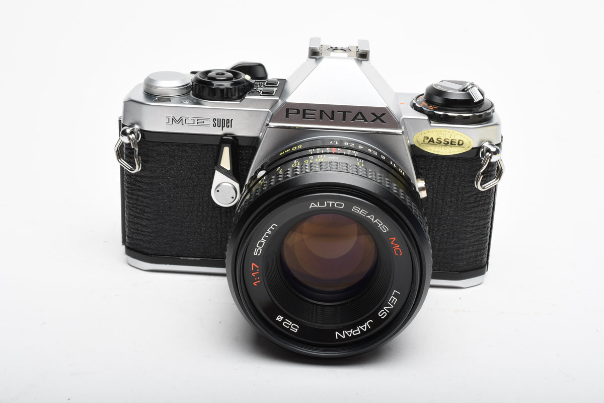 Pentax ME Super 35mm SLR w/50mm f1.7, Strap, New seals, Tested, Nice!