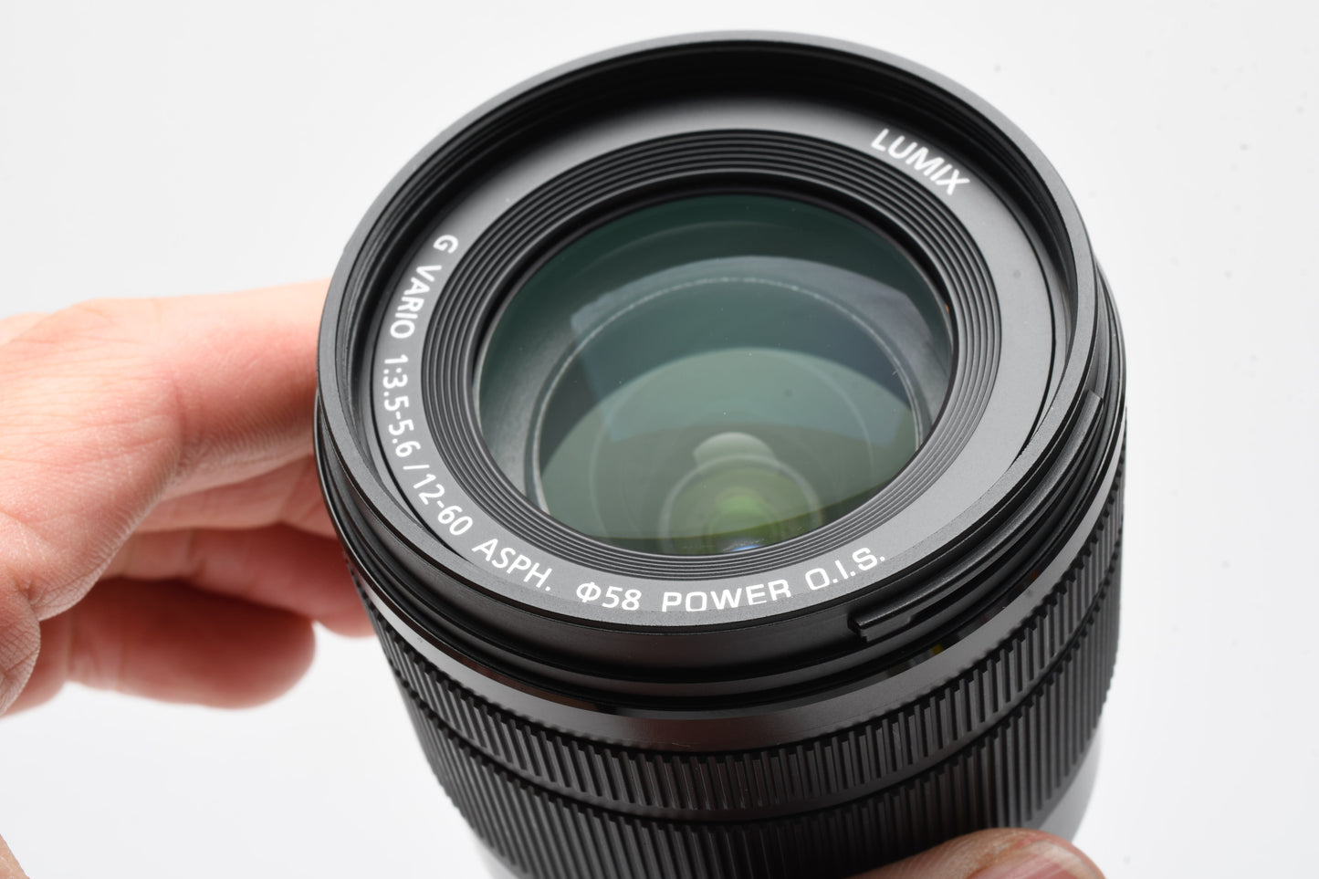 Panasonic Lumix G Vario 12-60mm f3.5-5.6 Asph. Power O.I.S. w/Hood, Caps