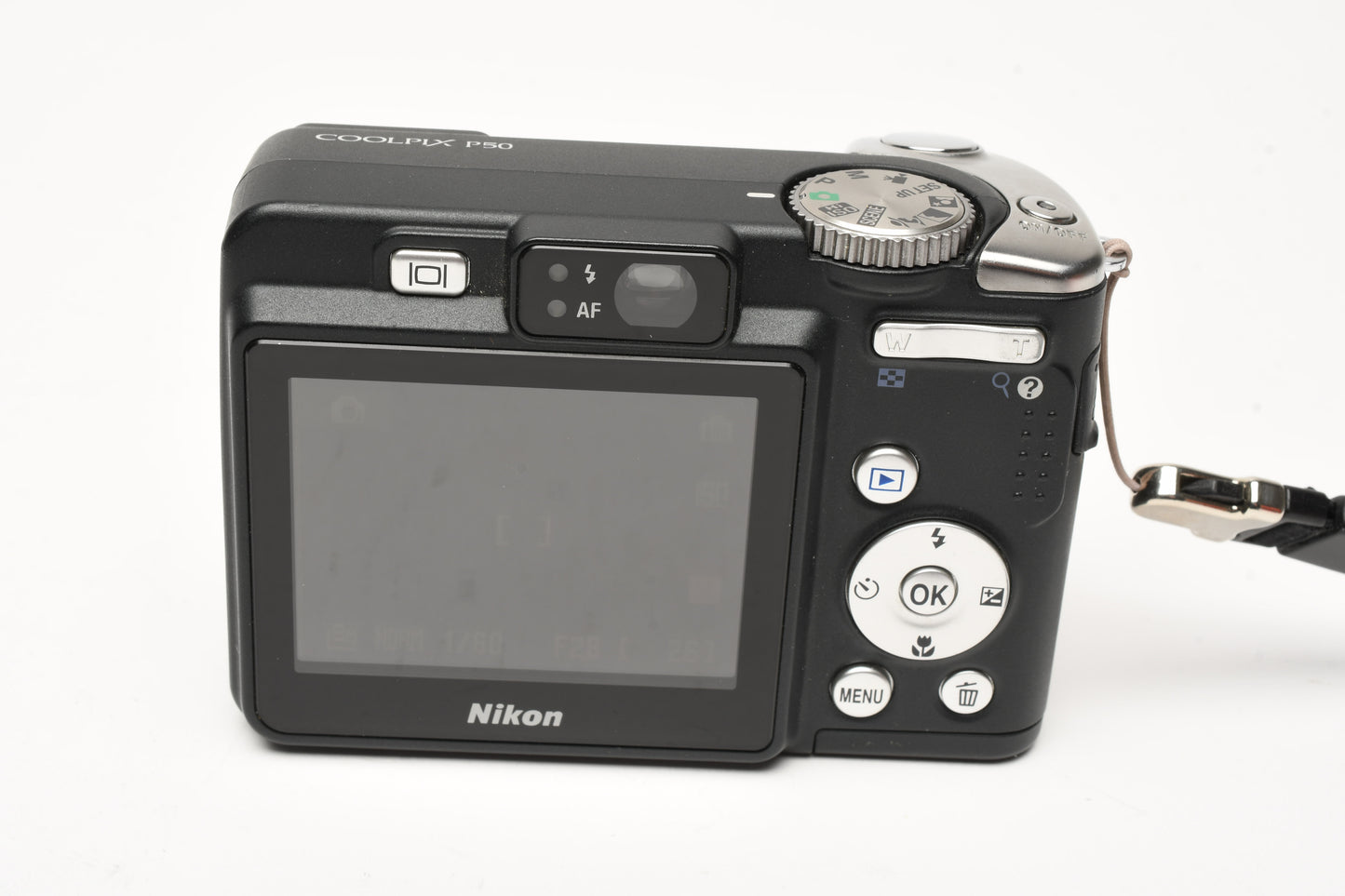 Nikon Coolpix P50 8.1MP Digital Point&Shoot, Case, 4GB SD, cables+CD, Great!