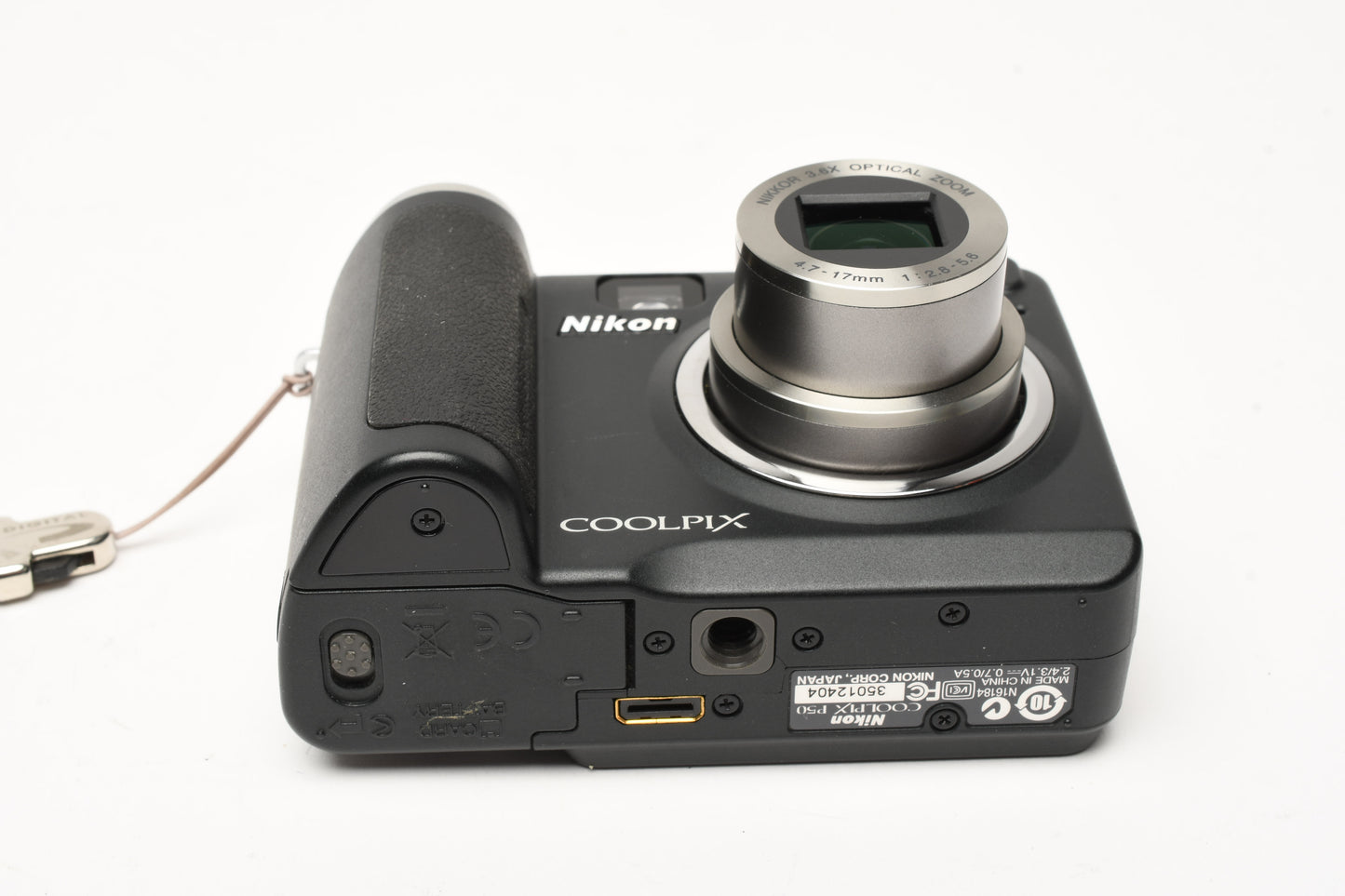 Nikon Coolpix P50 8.1MP Digital Point&Shoot, Case, 4GB SD, cables+CD, Great!