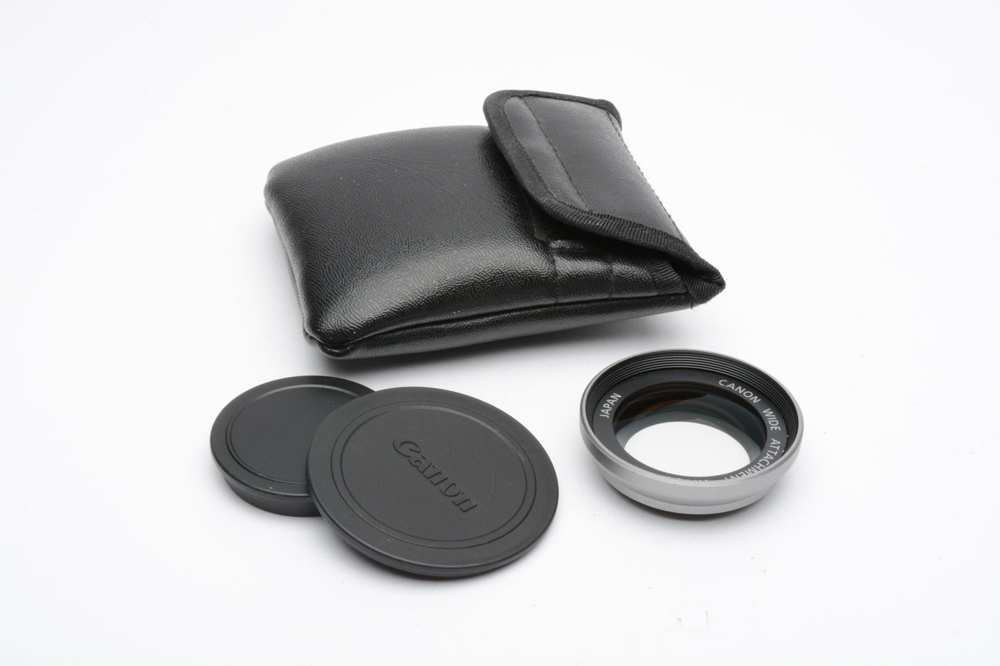 Canon WA-34 Wide angle lens attachment 34mm w/caps and pouch