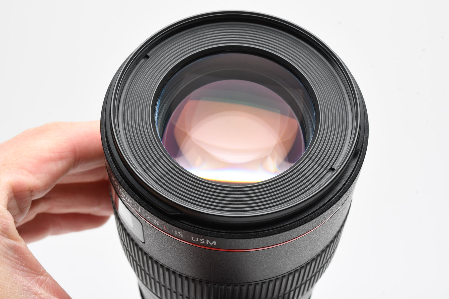 Canon EF 100mm f2.8L IS Macro USM lens, caps, very sharp, Mint-