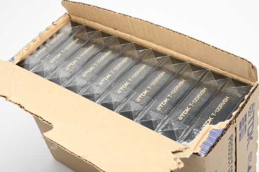 10X TDK T-120RVBH VHS Tape / Cassettes, New in box
