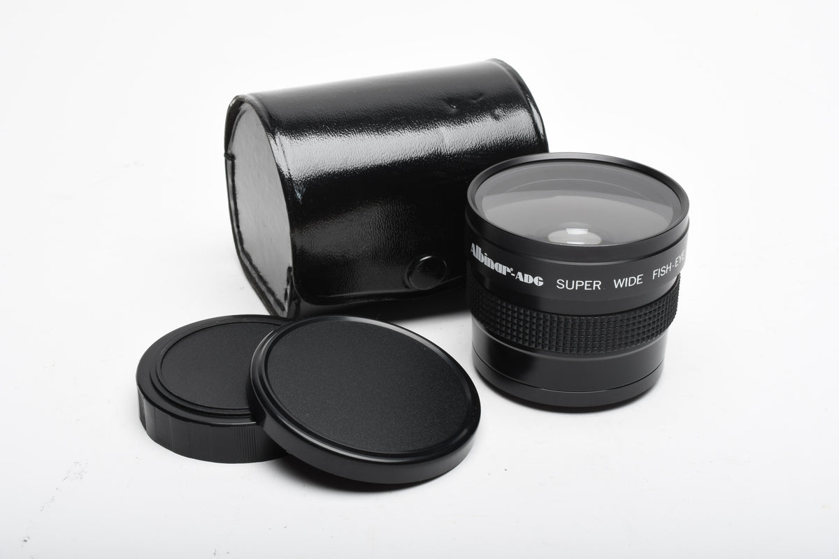 Albinar ADG Super Wide Fish-eye conversion lens (49mm), Caps, Case, Clean