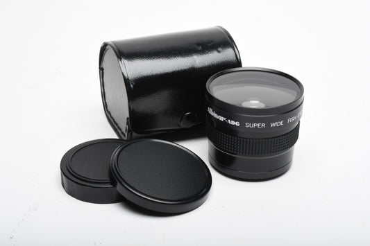 Albinar ADG Super Wide Fish-eye conversion lens (49mm), Caps, Case, Clean