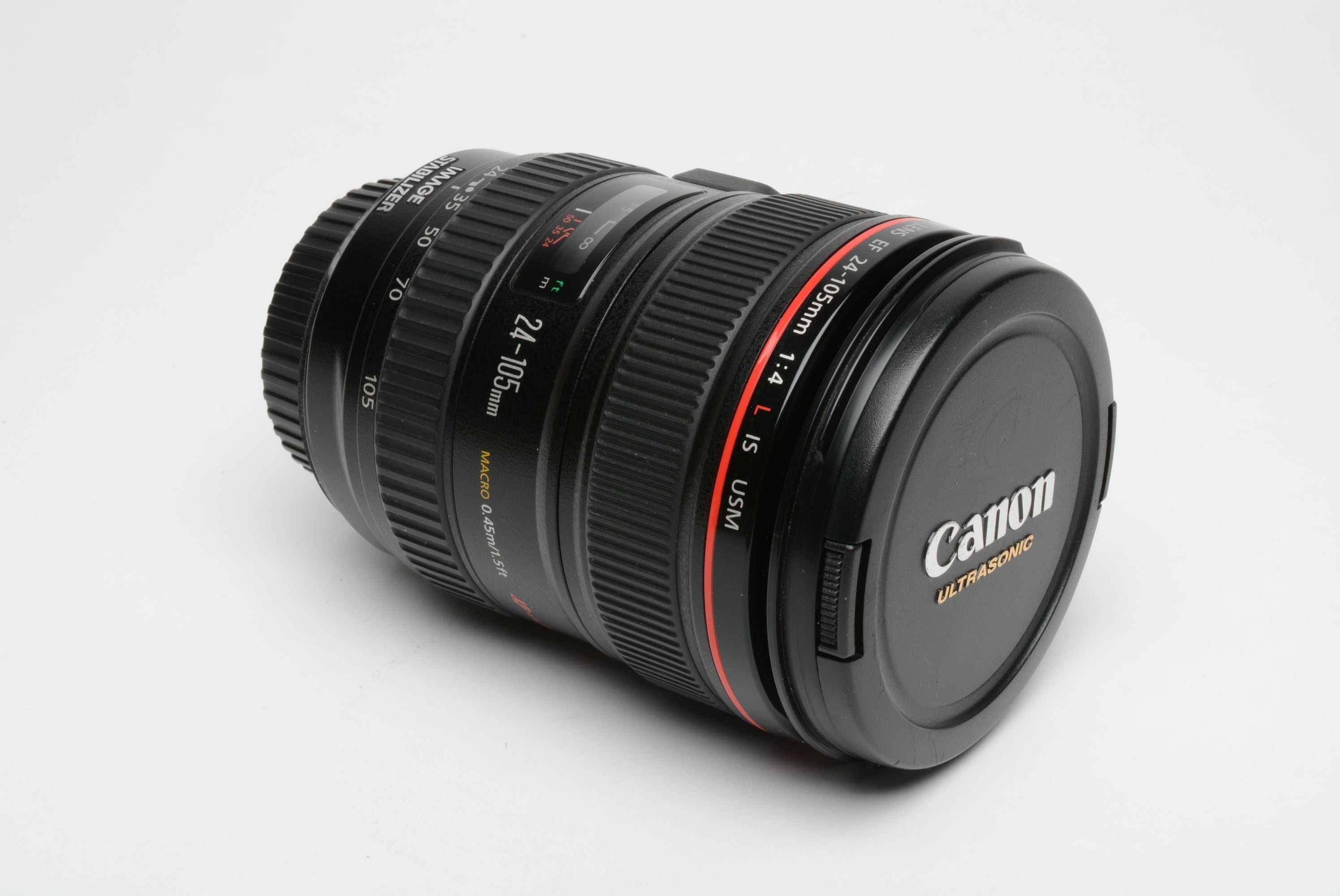 Canon EF 24-105mm f4L IS USM zoom lens, caps, USA Version