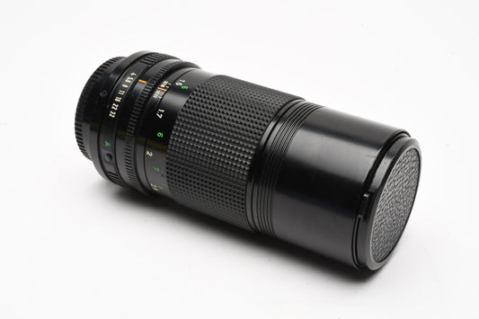 Canon 200mm f4 FD Telephoto lens, clean and sharp, Caps