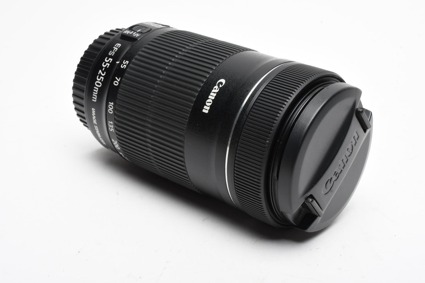 Canon EF-S 55-250mm f4-5.6 IS Zoom lens, w/Caps, Clean!