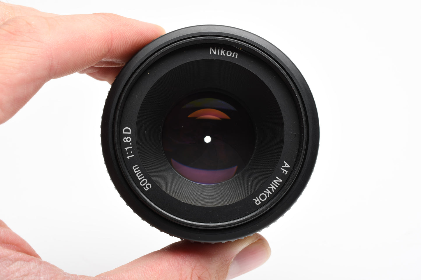 Nikon AF Nikkor 50mm f1.8D prime lens, very clean, nice prime lens w/caps