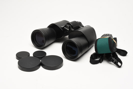 Nikon 10x50mm 6.5 degrees wide field binoculars, caps, strap, Great!