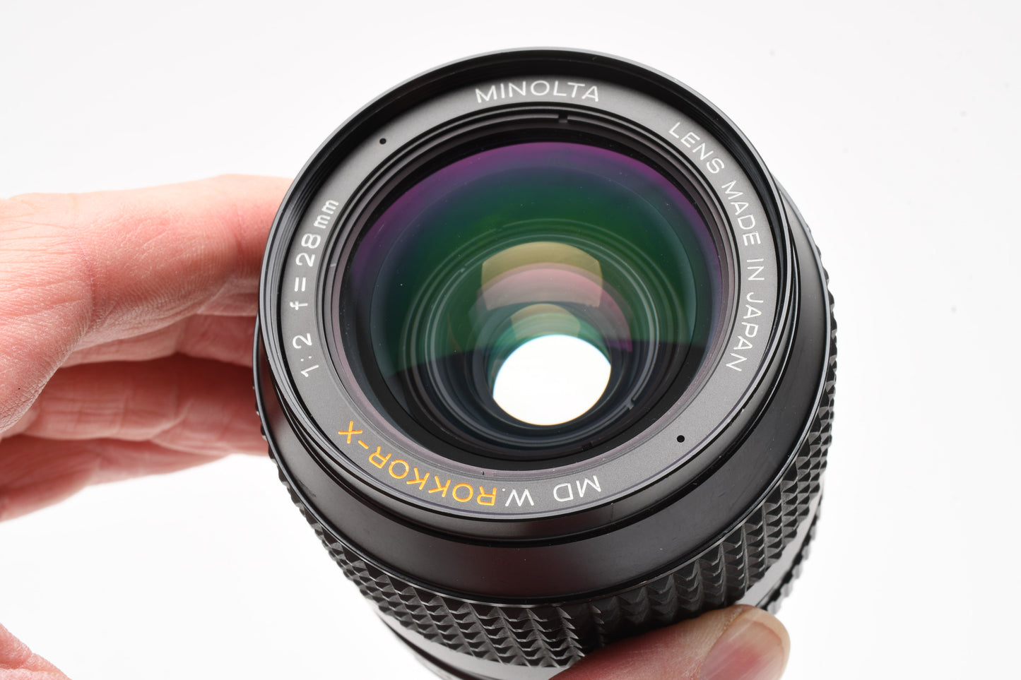 Minolta MD W.Rokkor-X 28mm F2 Lens for MD Mount, Caps, Sharp! Mint-