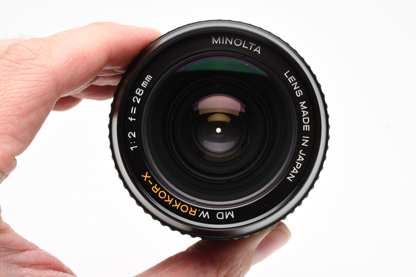 Minolta MD W.Rokkor-X 28mm F2 Lens for MD Mount, Caps, Sharp! Mint-