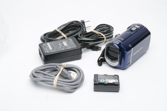 Sony DCR-SX40 Video camera, batt+charger, tested (Blue)