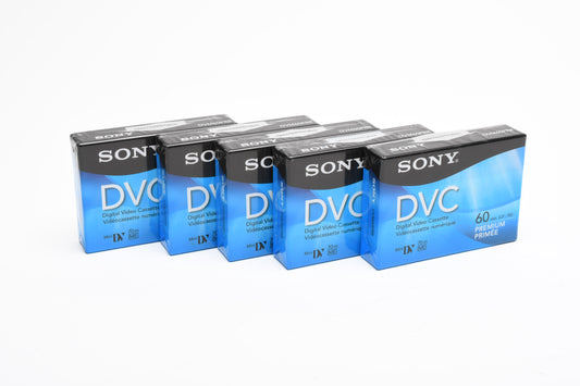 5X Sony Mini DV Digital Video Cassettes (5X Mini DV DVM60PRR)