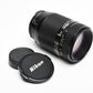 Nikon AF 70-210mm F4-5.6 zoom, caps, Smooth, Mint-