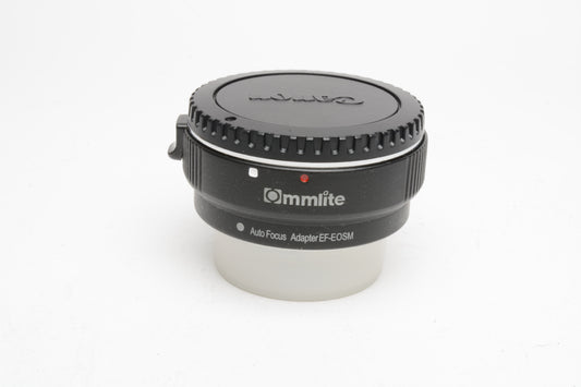 Commlite AF Adapter Canon EF to EOS M mount, caps, very gently used