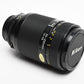 Nikon AF 70-210mm F4-5.6 zoom, caps, Smooth, Mint-