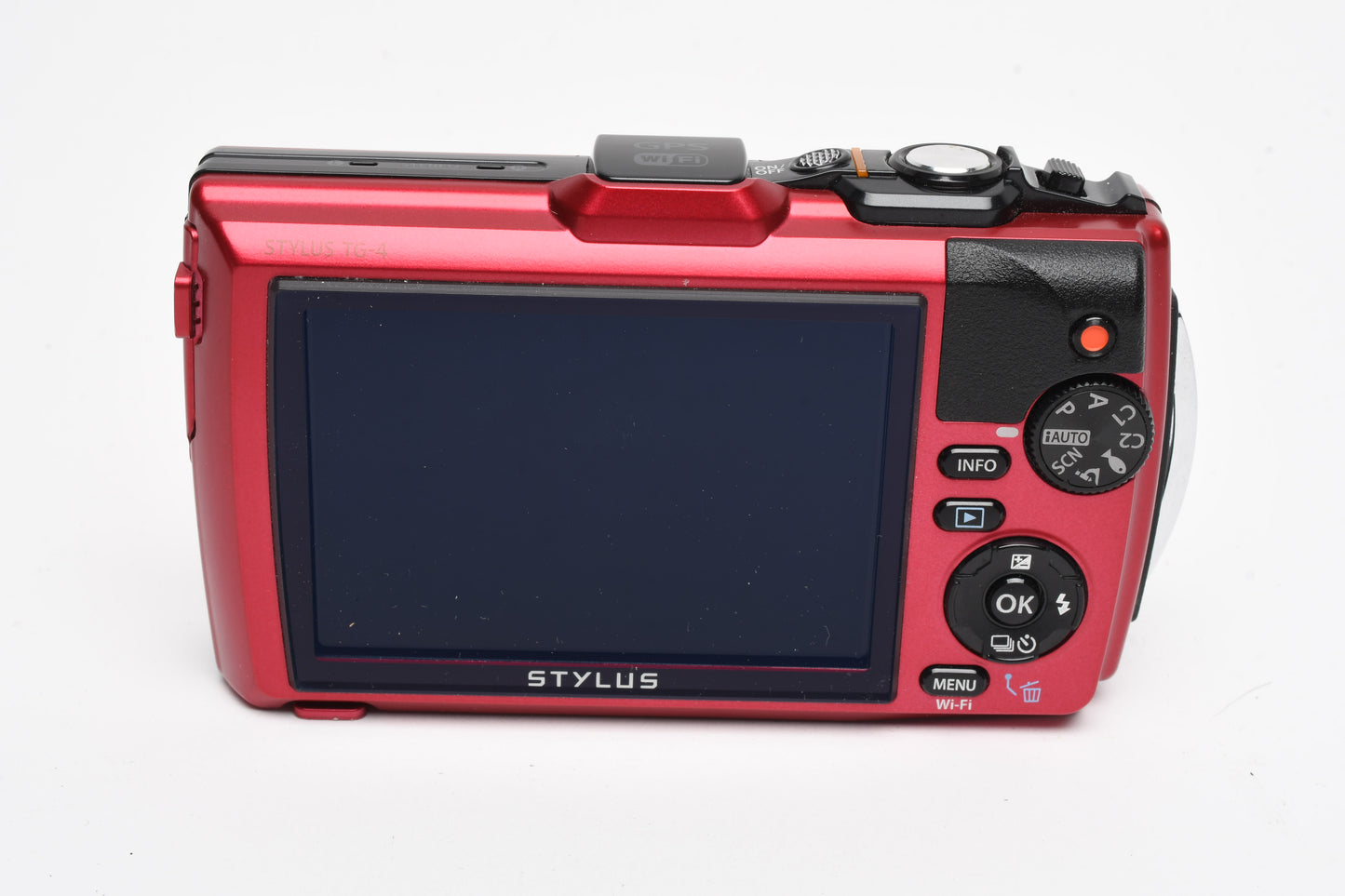 Olympus Stylus TG-4 Tough 16MP Digital Point&Shoot camera, Mint-, Boxed (Red)