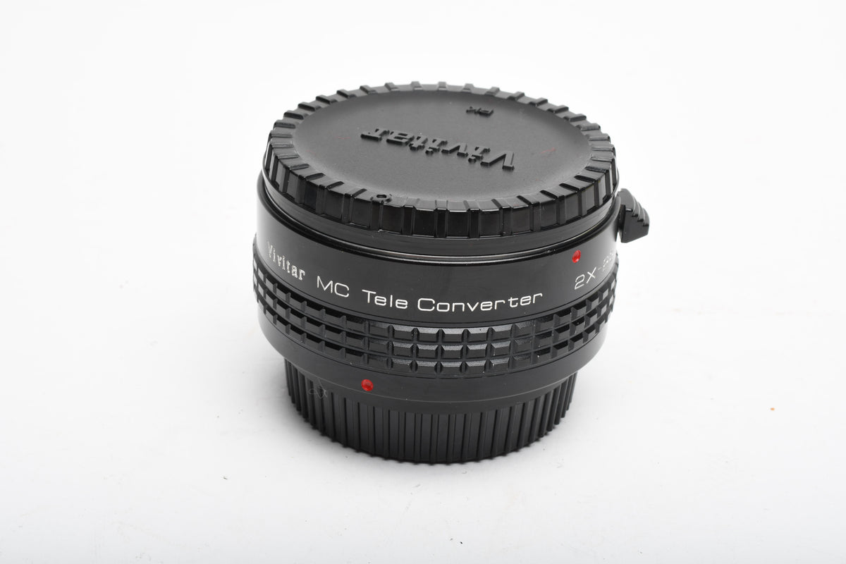 Vivitar MC 2X-22 Teleconverter for Pentax PK mount, caps + case