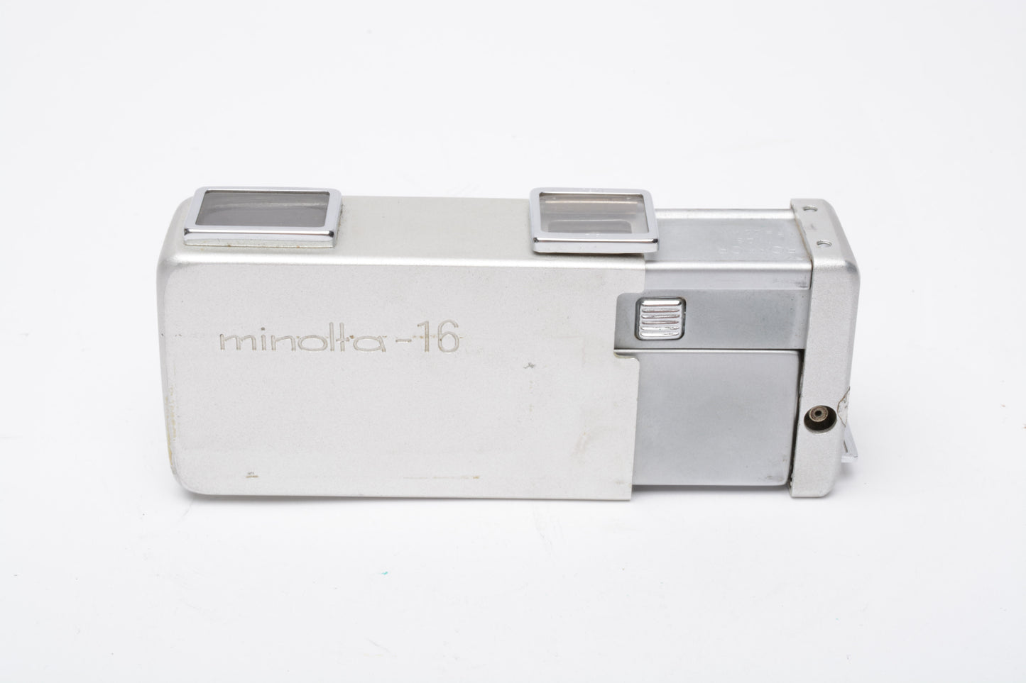 Minolta 16 Subminiature camera, case, UV, Works!