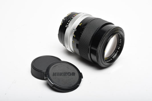 Nikon Nikkor-Q 135mm f2.8 AI Converted lens, bargain, still good, w/Caps