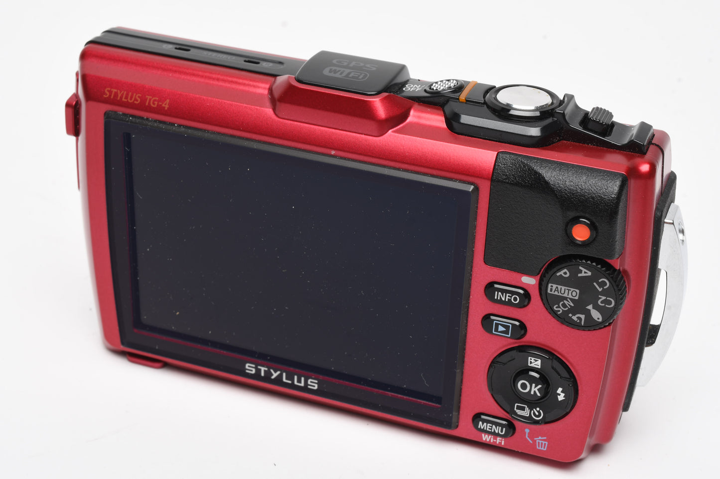 Olympus Stylus TG-4 Tough 16MP Digital Point&Shoot camera, Mint-, Boxed (Red)