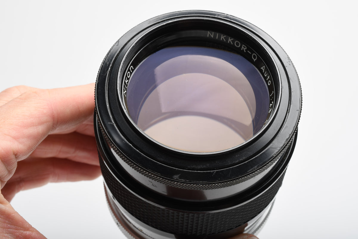 Nikon Nikkor-Q 135mm f2.8 AI Converted lens, bargain, still good, w/Caps