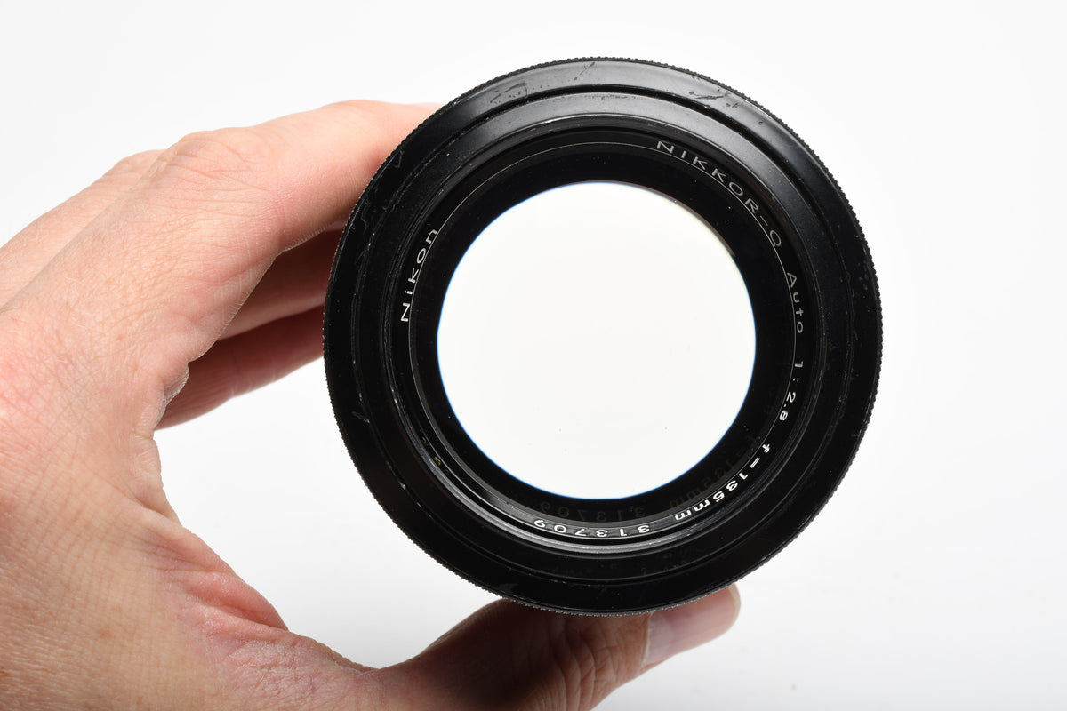 Nikon Nikkor-Q 135mm f2.8 AI Converted lens, bargain, still good, w/Caps
