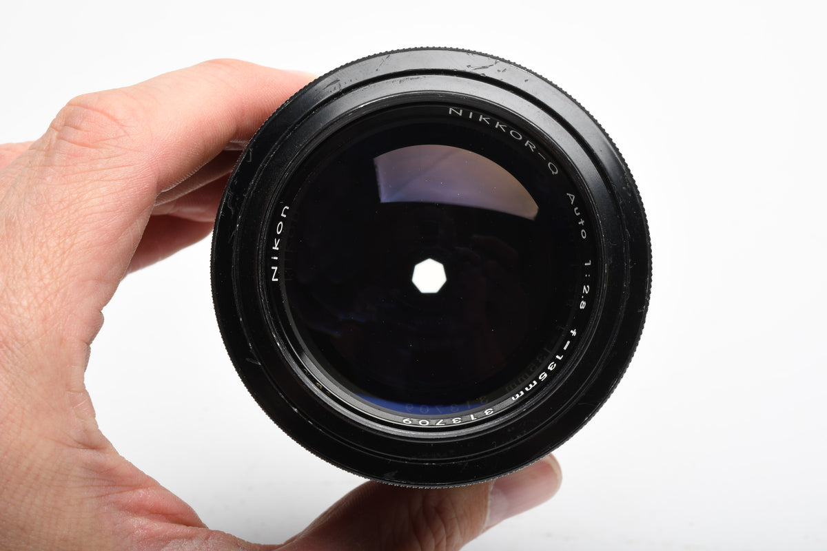 Nikon Nikkor-Q 135mm f2.8 AI Converted lens, bargain, still good, w/Caps