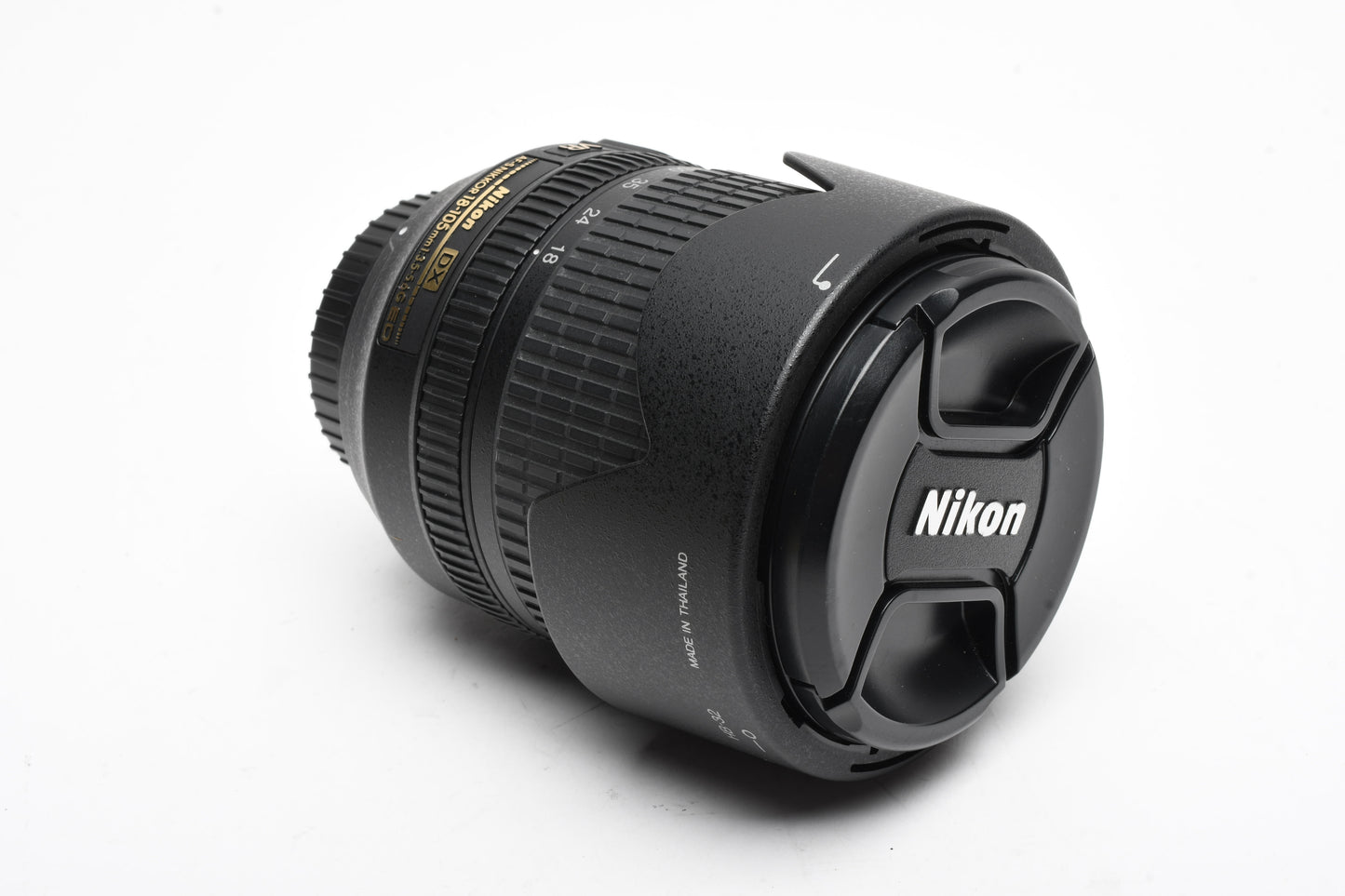 Nikon AF-S Nikkor 18-105mm F3.5-5.6G ED VR Zoom Lens, Hood + Caps, Great!
