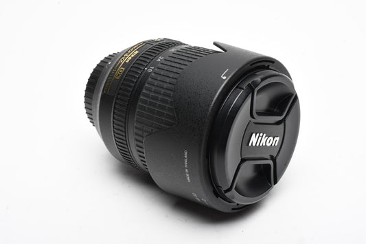 Nikon AF-S Nikkor 18-105mm F3.5-5.6G ED VR Zoom Lens, Hood + Caps, Great!