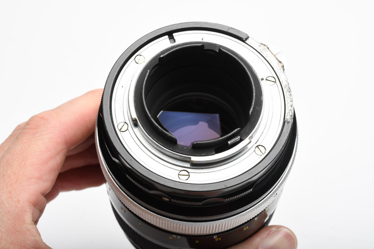 Nikon Nikkor-Q 135mm f2.8 AI Converted lens, bargain, still good, w/Caps