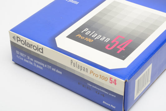 Polaroid Polapan Pro 100 Type 54 - Sealed box ISO 100 - Expired 02/04