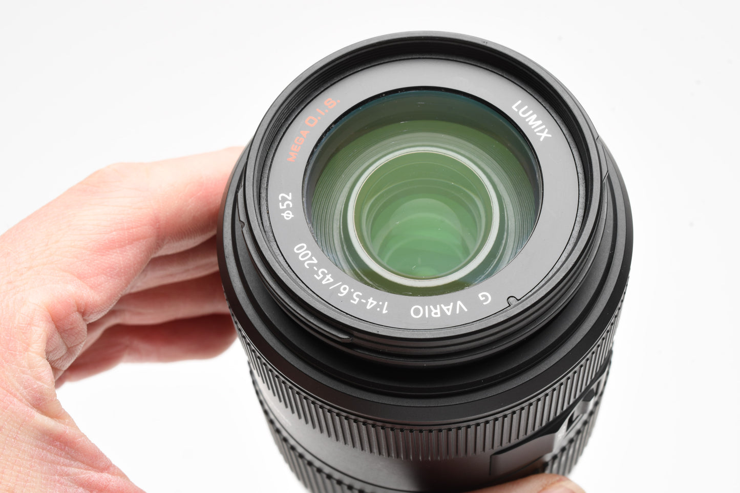 Panasonic Lumix 45-200mm G Vario F4-5.6 Mega OIS w/Caps, Nice